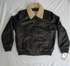 Levi Strauss &amp; Co. Medium Leather Jacket with Fur Collar - $1,833.63 MXN