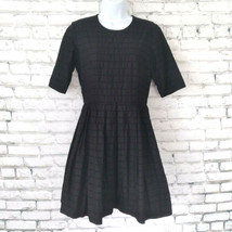 Gap Dress Womens 4 Black Eyelet 100% Cotton Half Sleeve Fit &amp; Flare - $24.88