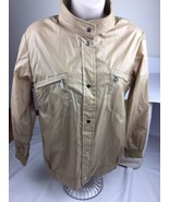 Vintage Obermeyer 70s Tan Nylon Wind Ski Shirt Jacket Womens Small - wit... - $53.61 CAD