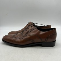Carlo Mucelli Mens Oxford Brown LaceUp Dress Shoes Size 11 M  - £46.51 GBP