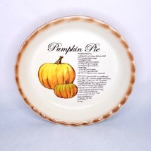 Pier 1 Pumpkin Pie Stoneware Plate 10&quot; Pier One Pumpkin Pie Deep Dish Stoneware - £14.22 GBP