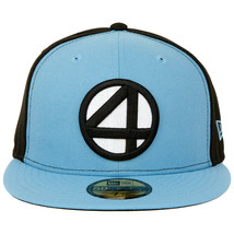 Fantastic 4 Logo Black &amp; Blue Panels New Era 59Fifty Fitted Hat Multi-Color - $51.98