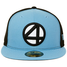 Fantastic 4 Logo Black &amp; Blue Panels New Era 59Fifty Fitted Hat Multi-Color - £40.90 GBP