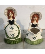 Vintage Lefton Irish Girl St Patrick’s Day Clover Sugar &amp; Cream Pitcher ... - $162.95 CAD