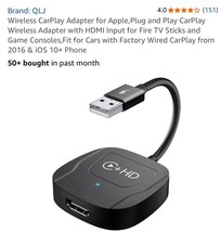 Wireless CarPlay Adapter for Apple,Plug and Play CarPlay Wireless - $74.13