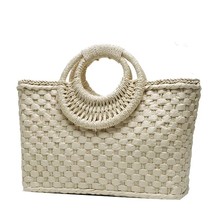 Summer Women Beach Bag Woven Bucket Bag Casual Handbags Popular Handmade  Basket - £139.55 GBP