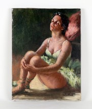 &quot;Bailarina&quot; Por Montrec, Pintura Al Óleo en Lienzo, 16x12 - $1,399.10