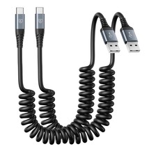 Usb Type C Charger Cable Fast Charging, [2-Pack, 3Ft] Coiled Usb A To Type C Cha - $32.99