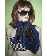 Vintage WOMEN&#39;S Ladies DANIEL HECHTER PARIS Lace Blue Tone Fashion SCARF... - $34.17 CAD