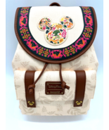 Disney Parks Animal Kingdom Loungefly Canvas Backpack Mickey Mouse Icon ... - £76.52 GBP