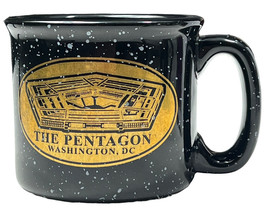 Washington D.C. Pentagon Porcelain Mug Cup Political Black Gold - £7.59 GBP