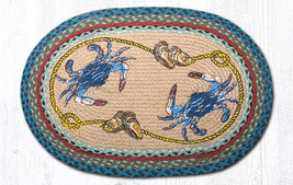 Earth Rugs OP-359 Blue Crab Oval Patch 20&quot; x 30&quot; - £39.56 GBP