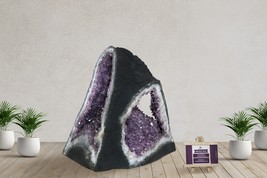 14” Tall Deep Purple Amethyst Cathedral Geode 13” Wide Mined In Brazil(19.09Kg) - £5,026.12 GBP