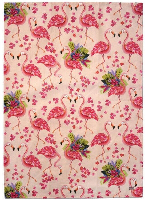 Primary image for ALLEN DESIGNS "Pink Flamingo" ARTT2011 Tea Kitchen Bar Towel~19″X28″~100% Cotton