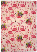 ALLEN DESIGNS &quot;Pink Flamingo&quot; ARTT2011 Tea Kitchen Bar Towel~19″X28″~100... - $9.66