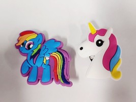 Pony and Unicorn Shoe Charms Super Cute Multicolor Great Fashion Accessory - $5.93