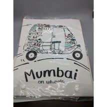 Mumbai On Wheels Tee Shirt Men&#39;s Large L The Bombay Store Diversitee Whi... - $16.44