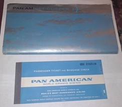 Pan American Airways 1959 ticket jacket + 1 tickets  - £20.73 GBP