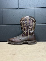 Durango Lady Rebel RD027 Brown / Purple Square Toe Western Boots Women’s 7.5 M - £31.60 GBP