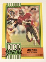 1990 Topps #1 Jerry Rice 1000 Yard Club San Francisco 49ers NFL Football Card - £0.95 GBP