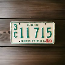 Idaho License Plate 1980 Greenie Famous Potatoes 3C11715 Caribou County ... - $24.89