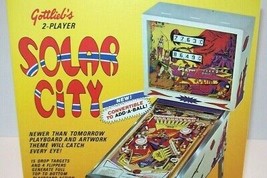 Solar City Pinball FLYER Original NOS Vintage 1977 Game Artwork Non Circ... - $33.25