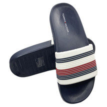 NWT TOMMY HILFIGER MSRP $51.99 WOMEN&#39;S NAVY SLIP ON SLIDES SANDALS SIZE ... - $29.99