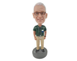 Custom Bobblehead Man With Casual Shirt And Pants - Careers &amp; Professionals Wait - £71.12 GBP