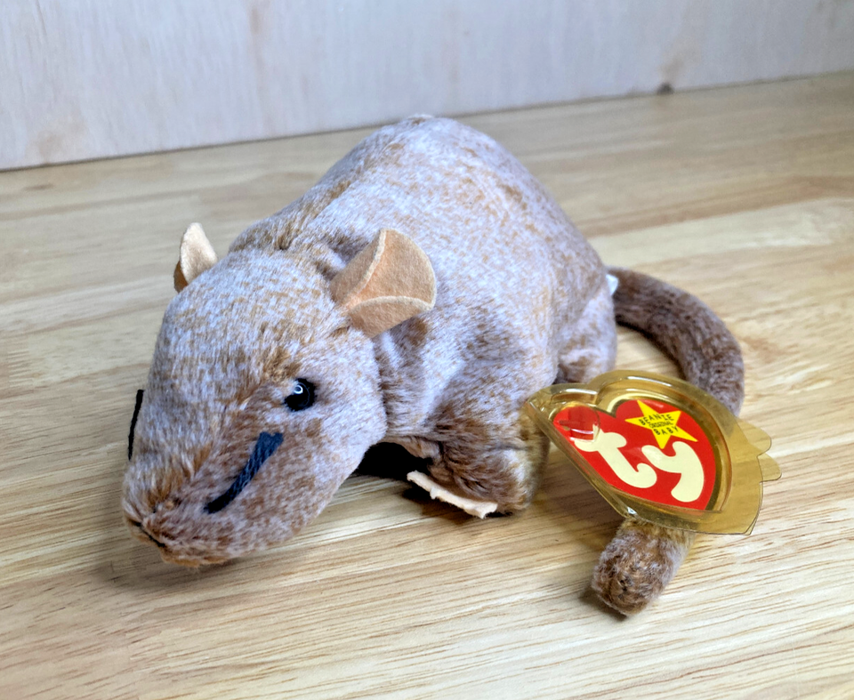 Tiptoe the Mouse - Ty Beanie Baby Babies - Pristine  w/ tag protector - $7.87