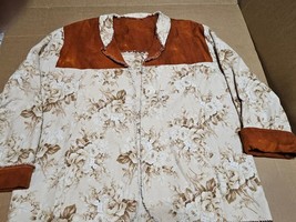 Handmade Women&#39;s Lg/XL Open Western Design Jacket Faded Rose Seude - £15.45 GBP