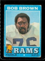 Vintage 1971 Topps Tcg Football Trading Card #16 Bob Brown Los Angeles Rams - £6.72 GBP