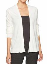 Sag Harbor Women&#39;s Long Stitch On Sleeves Open Front Cardigan, Ship Yard, L - £18.95 GBP