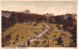 Bournemouth Dorset Uk Central Gardens~Salmon Gravure Style Postcard 1920s - £4.65 GBP