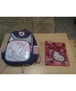 Sanrio Hello Kitty Navy  Pink Backpack School Bag Tech Sleeve With BINDE... - $76.24 CAD