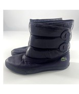 Lacoste Ankle Boots Womens Size 6 Purple Button Winter Ski Warm Preppy Rare - $60.65 CAD