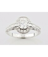 1,40 Karat Rund Diamant Halo 18k Weißgold Verlobungsring Größe 6,5 - $177,066.38 MXN