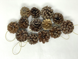 Lot of 13 Glittery Pinecone Ornaments Christmas Decor includes 1 Gold Pi... - £7.56 GBP