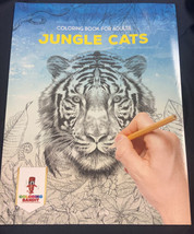 Jungle Cats: Coloring Book For Adults - £3.36 GBP