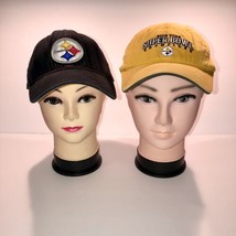 Lot of 2 Pittsburgh Steelers NFL 5X Time Super Bowl Champs &amp;  Plain Cap Reebok  - £11.17 GBP