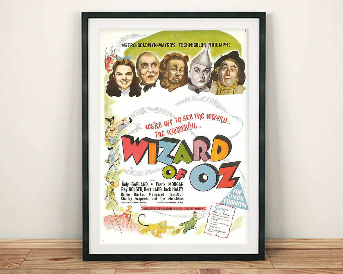 Primary image for WIZARD OF OZ POSTERS: Movie Art Print With Dorothy, Lion, Scarecrow, Tin Man