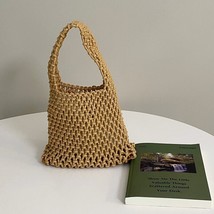 Summer Popular Beach Bag For Women Women  Rope Weaving Reticulate  Straw Bag Net - £54.22 GBP