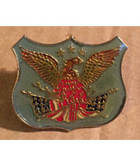 Vintage Olive Green Enamel Right Face War Brass Eagle Talon Claw Holding... - $794.67 MXN