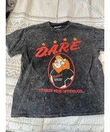 D.A.R.E. Mens Lion Graphic Logo Tee Shirt Crew Neck Black 100% Cotton New - $18.00