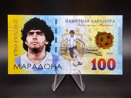 DIEGO MARADONA Commemorative Polymer Banknote ~ Soccer, Futbol,  Napoli - £7.83 GBP
