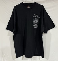 Harley Davidson Only Wearing Black Biloxi Mississippi Made in USA Size XL 30x24 - £30.89 GBP