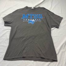 Gildan Mens Graphic T-Shirt Gray Mtsu Football Short Sleeve Crew Neck XL - $15.83