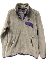 Patagonia Women’s Snap-T Pullover  Gray/Purple Jacket Sweater Size Medium - £45.82 GBP