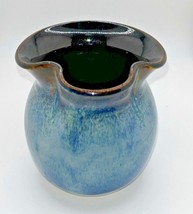 Vintage Signed Studio Pottery Hand Thrown Glazed Pitcher Pinched spout - £15.53 GBP