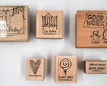 Ink Stamps Card Crafting Scrapbooking Welcome Baby Crib Notes Lot of 6  - $10.00