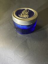 Cintage Avon Cobalt Blue Moonwind Sachet Jar Almost Full - $19.80